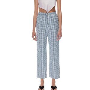 Aritzia Sunday Best Gingham Jaden Pant, Green, 10